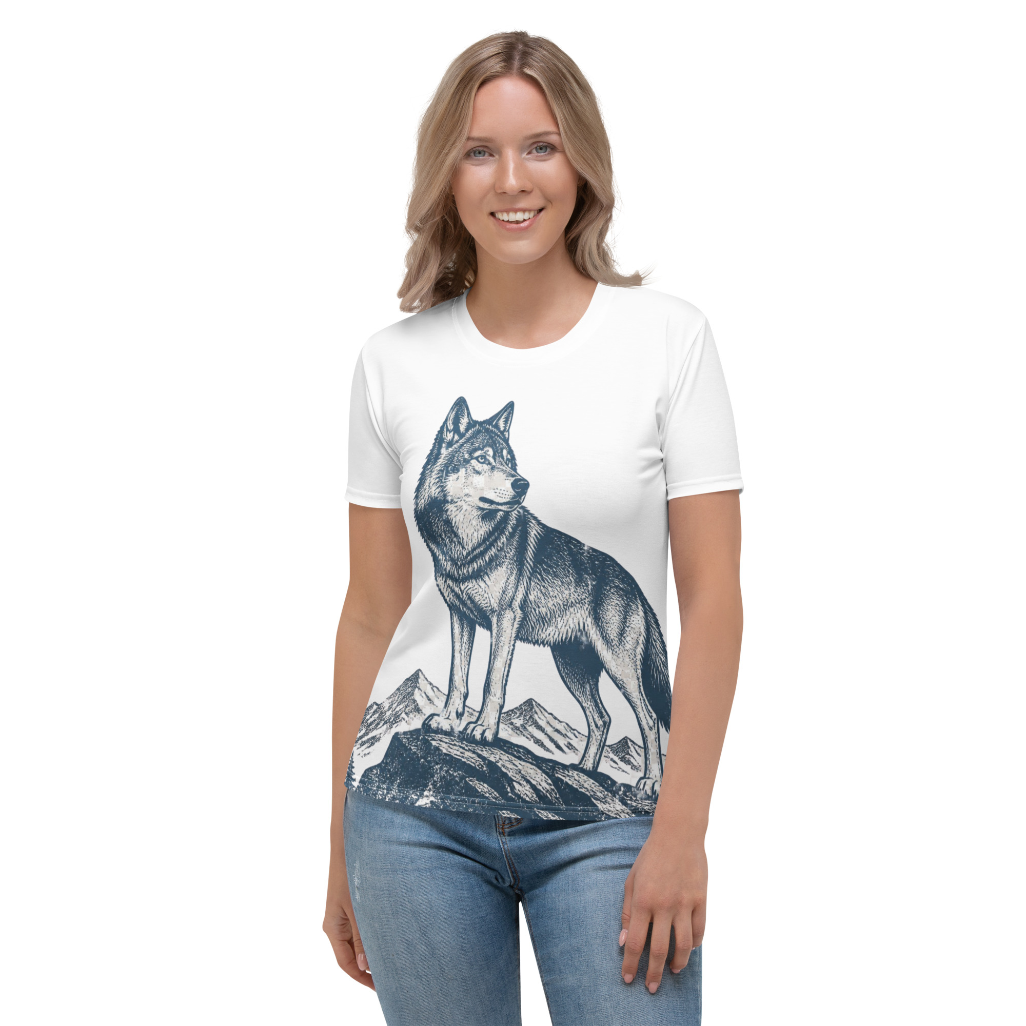 Vintage wolf graphic t-shirt, retro wildlife illustration Vintage wolf graphic t-shirt, retro wildlife illustration